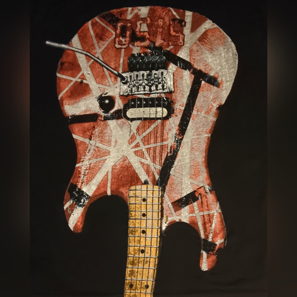 Van Halen 5150 Frankenstein t-shirt EVH Eddie guitar heavy metal concert rock